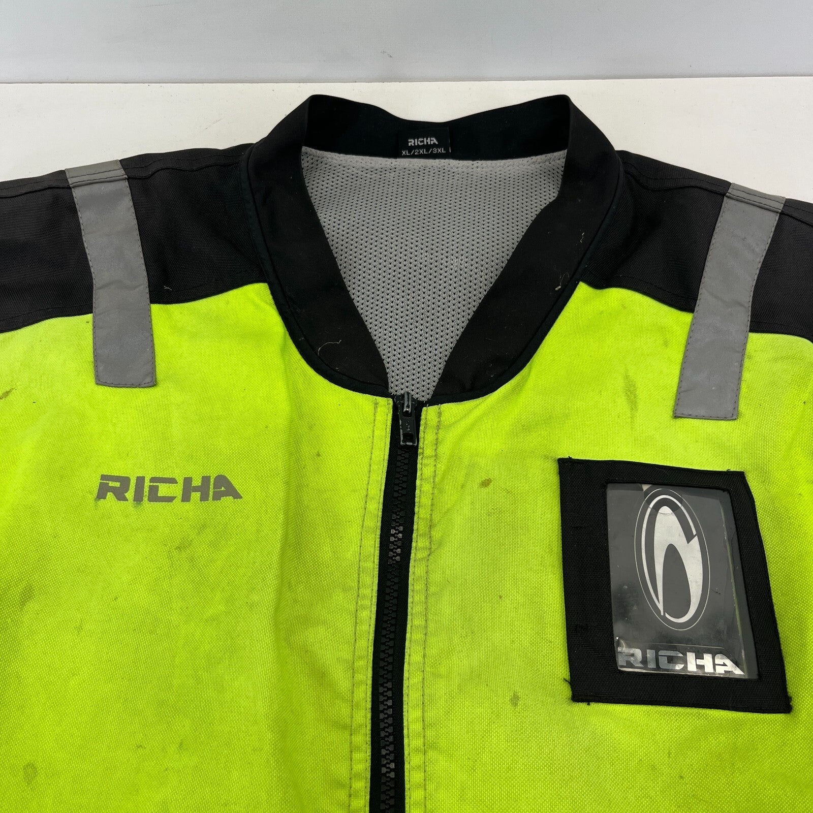 Richa Sleeveless Safety Motorcycle Jacket Motorbike Vest Hi-Vis Yellow XL-3XL