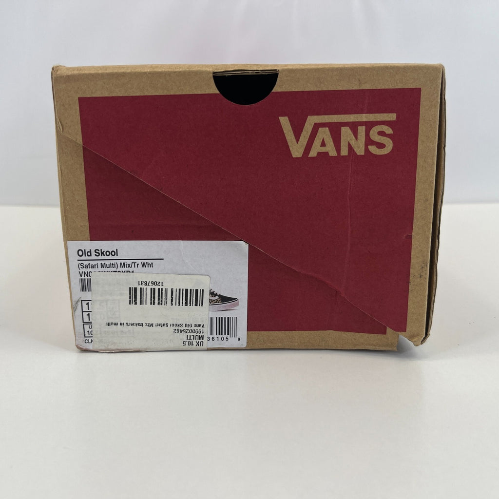 Vans Safari Animal Print Low Top Trainers size UK 10.5 EU 45 - New in Box