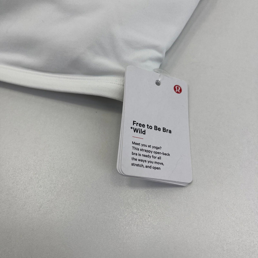 Ladies Lululemon Free to Be Wild Sports Bra White A/B Cup size UK 16 US 12  BNWT