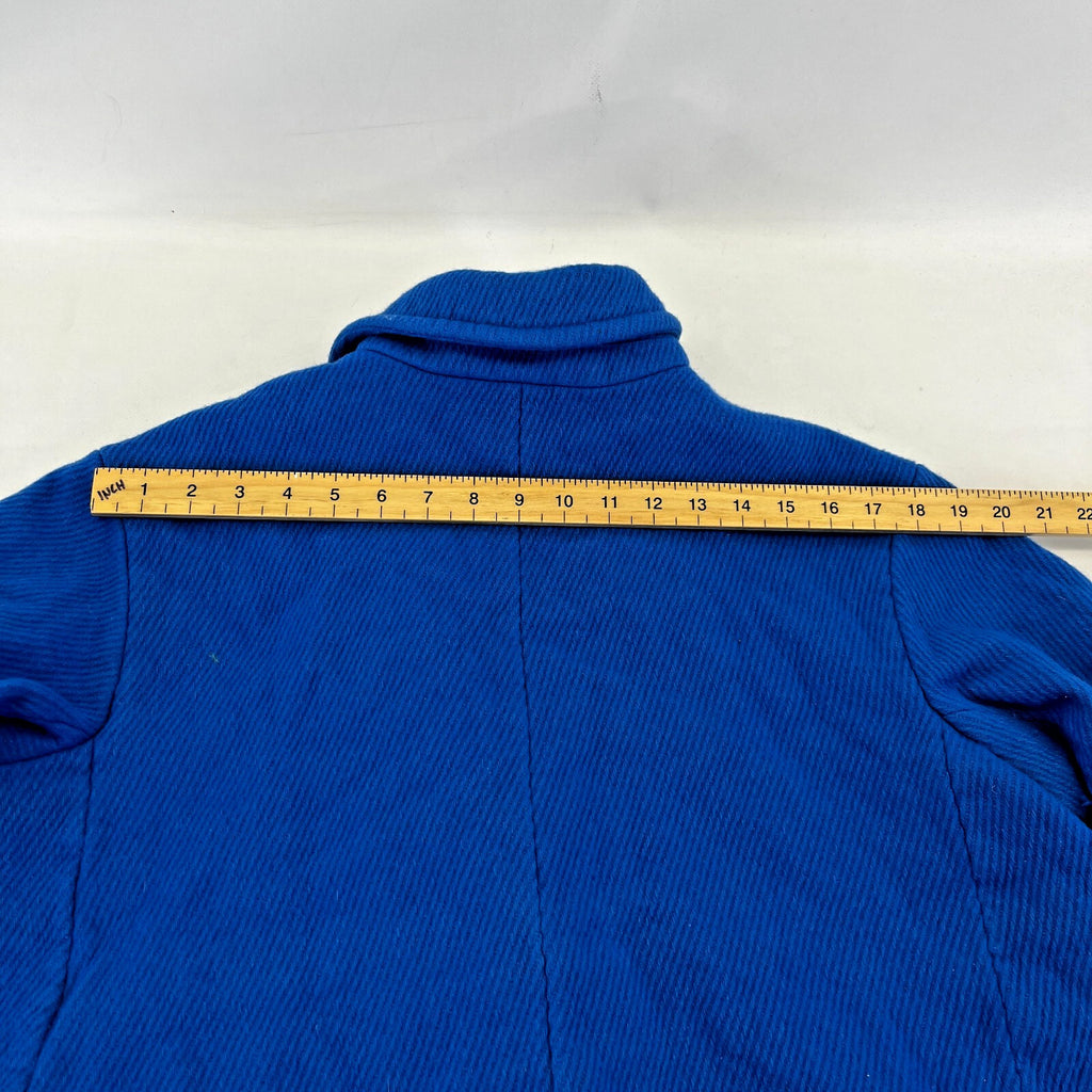 Hobbs Royal Blue Wool Blend Coat Jacket size 16 Single Button Front
