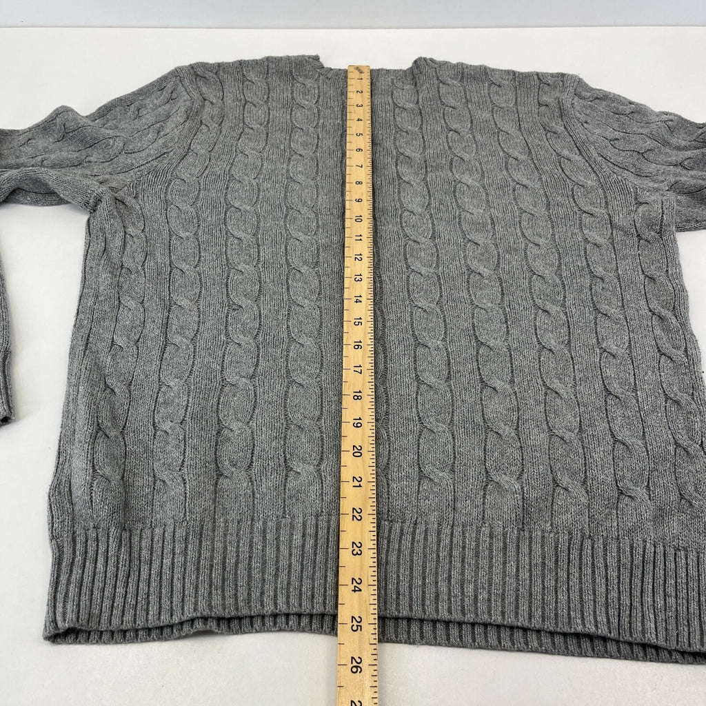 Polo Ralph Lauren 100% Cotton Jumper Men's size M in Grey Crew Neck Sweater
