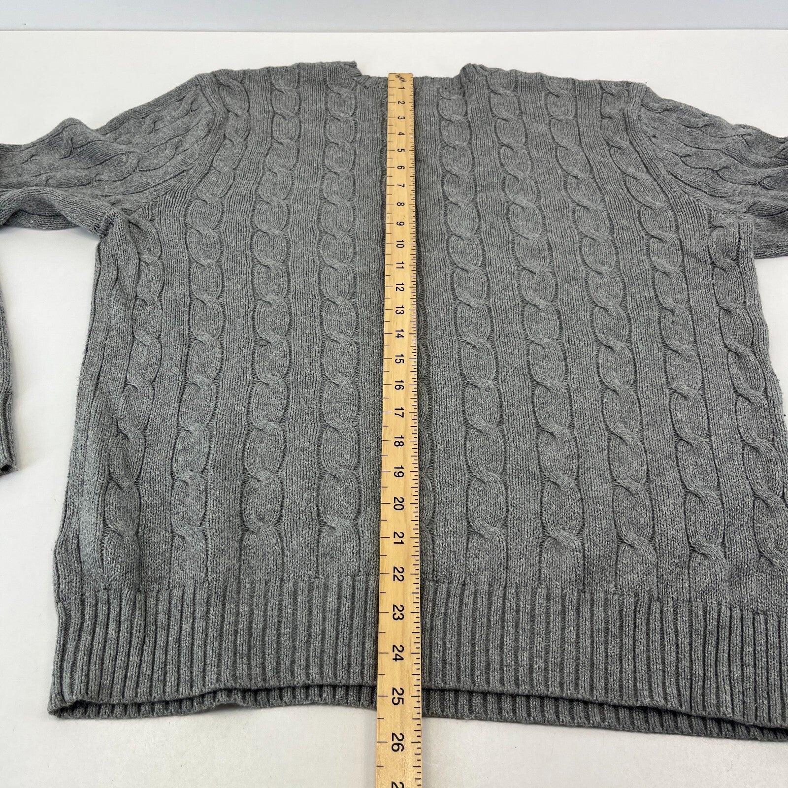 Polo Ralph Lauren 100% Cotton Jumper Men's size M in Grey Crew Neck Sweater