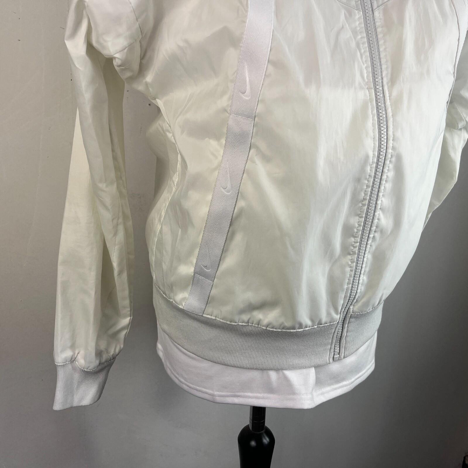 Adidas Marble Hooded Waterproof Jacket Bomber size M Full Zip in White - Rare