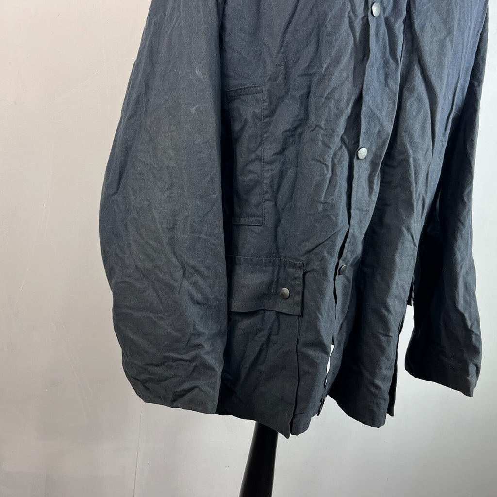 Jurgen Loesdau Wax Jacket in Black Waxed Cotton size 2XL