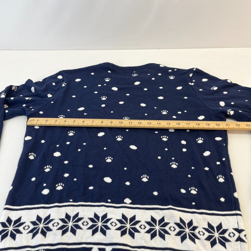 Santa Paws Frenchie Christmas Jumper Unisex French Bulldog Pullover size Large