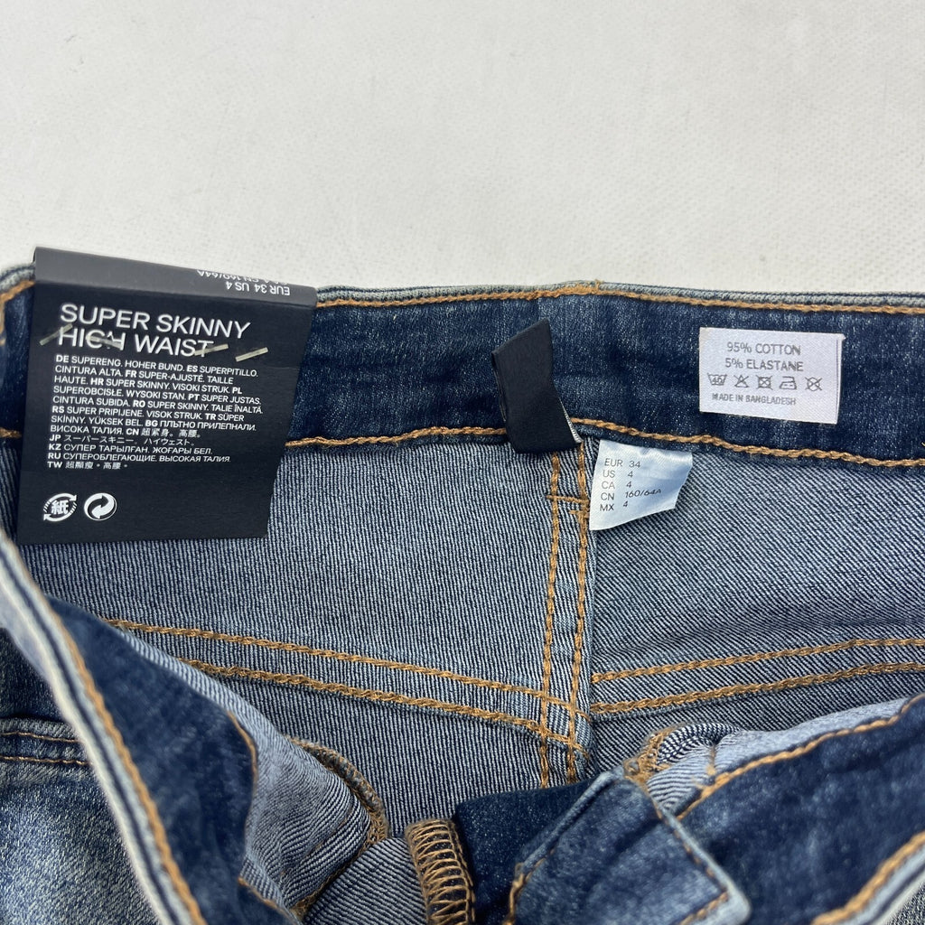 C&A Divided Mid Blue Super Skinny Jeans Women's UK size 6R - NWOT