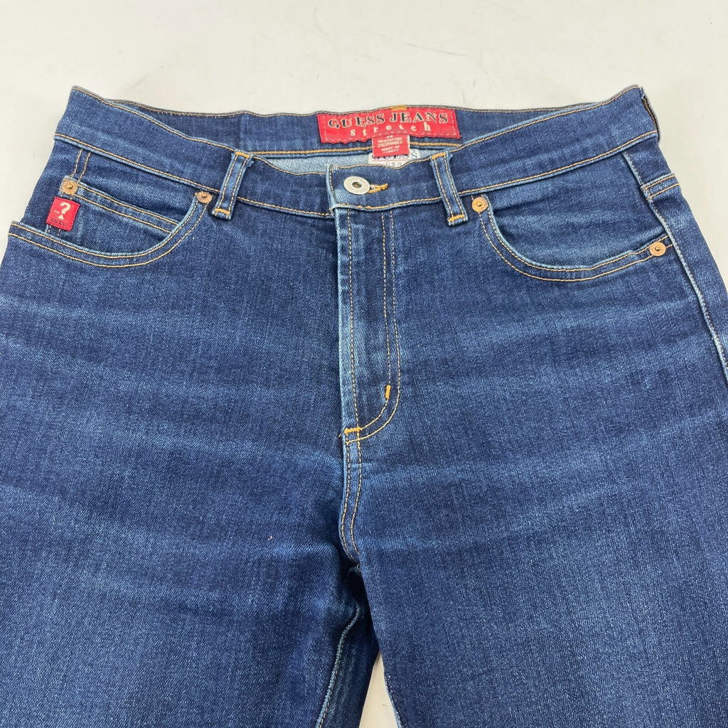 Guess Mens Jeans W29" L33" Dark Blue Medium Rise Stretch Denim