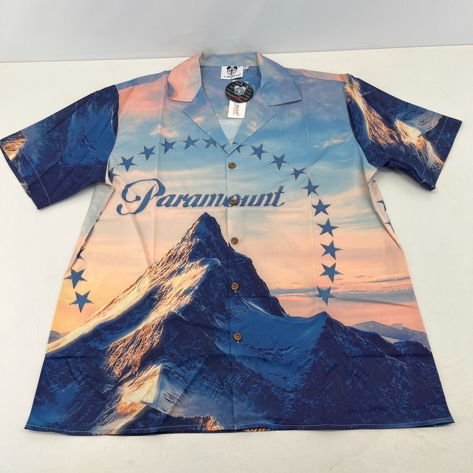 Tide Gloomy Bear AOP Short Sleeve Shirt Paramount Movie Print size L Sh*te Shirt