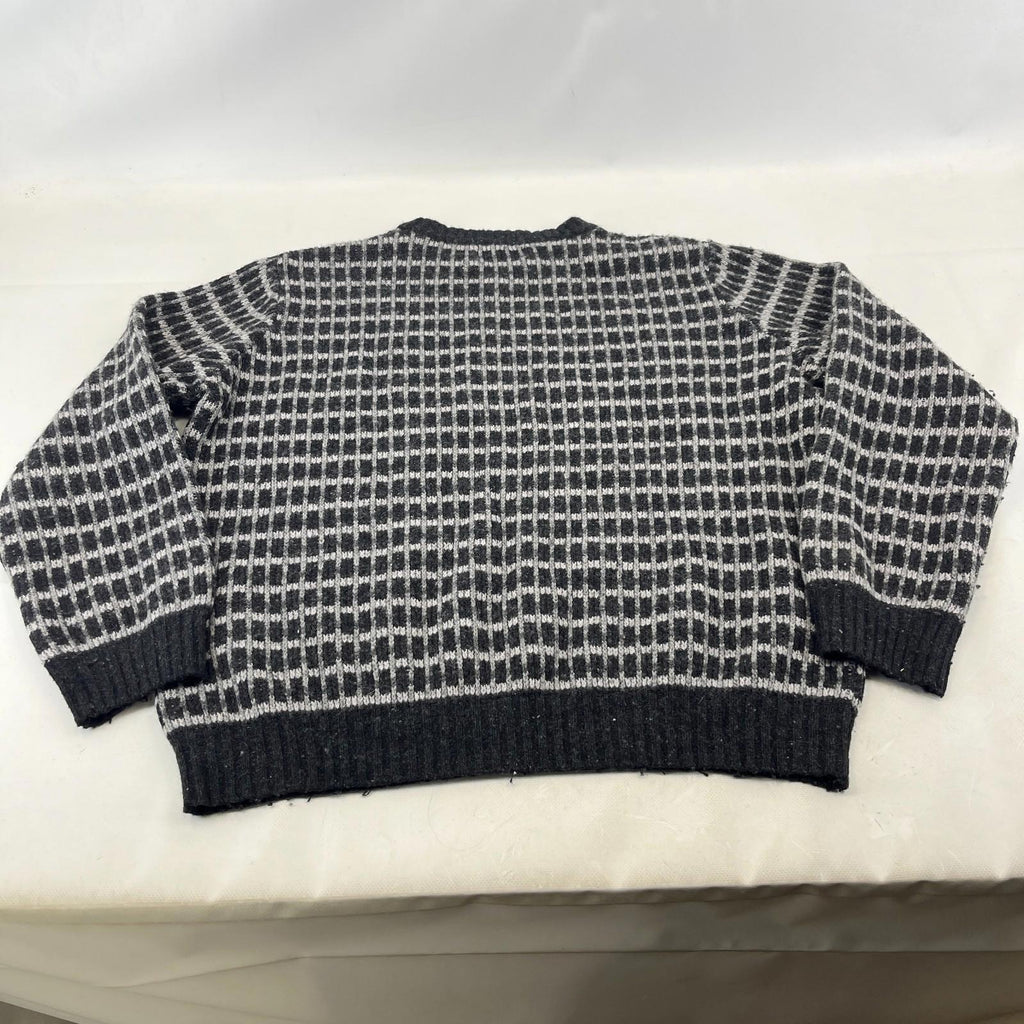 M&S Heritage Men's Jumper Sweater Chunky Knitwear size Large Black/White