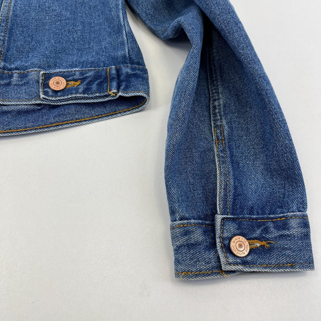 New Look Women's Blue Denim Jacket with Sherpa Collar size M