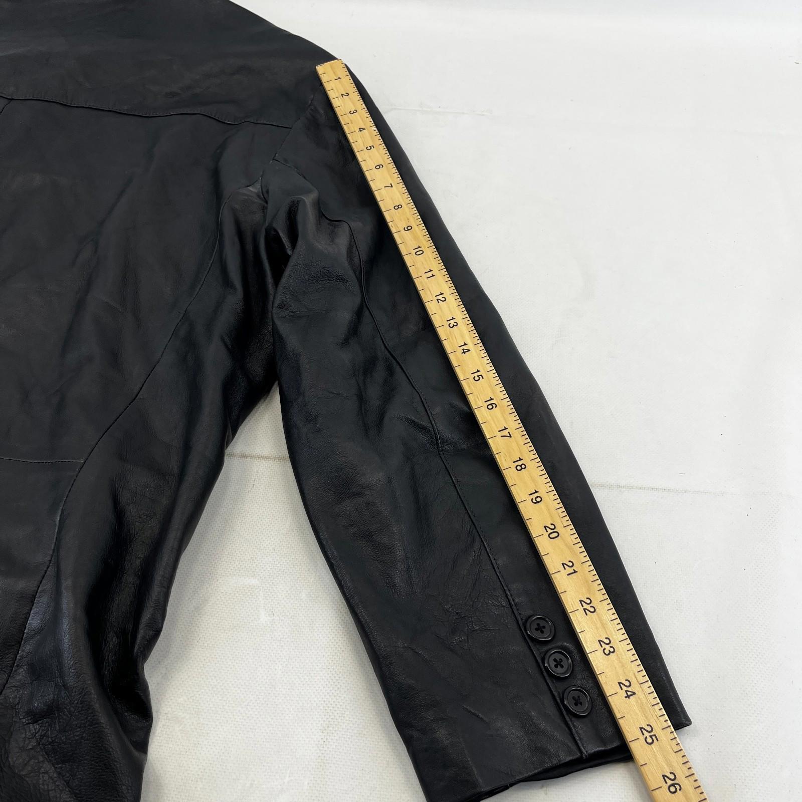 Calculus London Men's Soft Leather Jacket in Black size 2XL