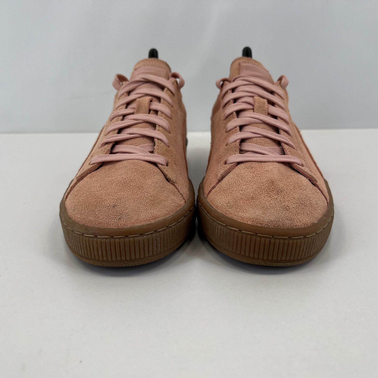 Puma Women's Palermo Trainers Suede Low Top Gum Sole in Pastel Ping UK size 6