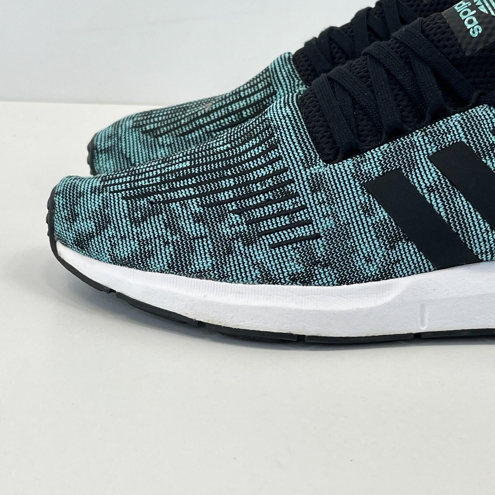 Adidas Swift Run Mens Trainers Mint Green Mesh Knit UK size 10.5 - VGC