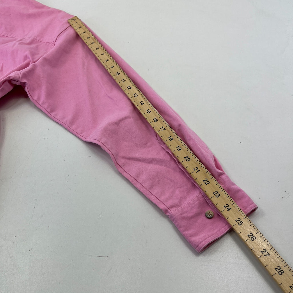 Rydale Men’s Heavy Cotton Pullover Shirt Long Sleeve in Pink size XL