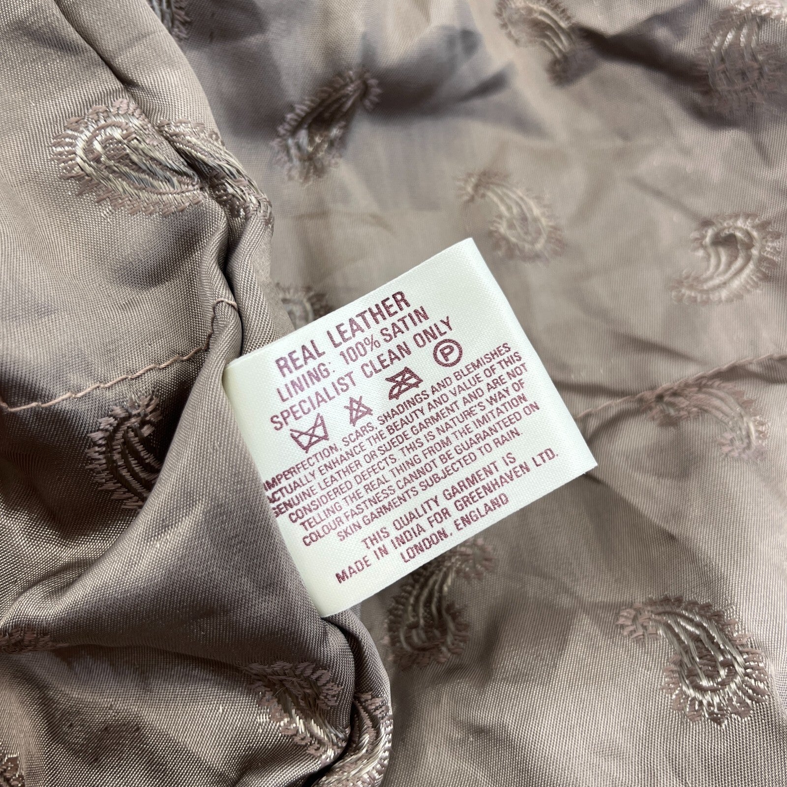The Vali Collection Soft Leather Jacket 80s Brown Distressed Look size XL