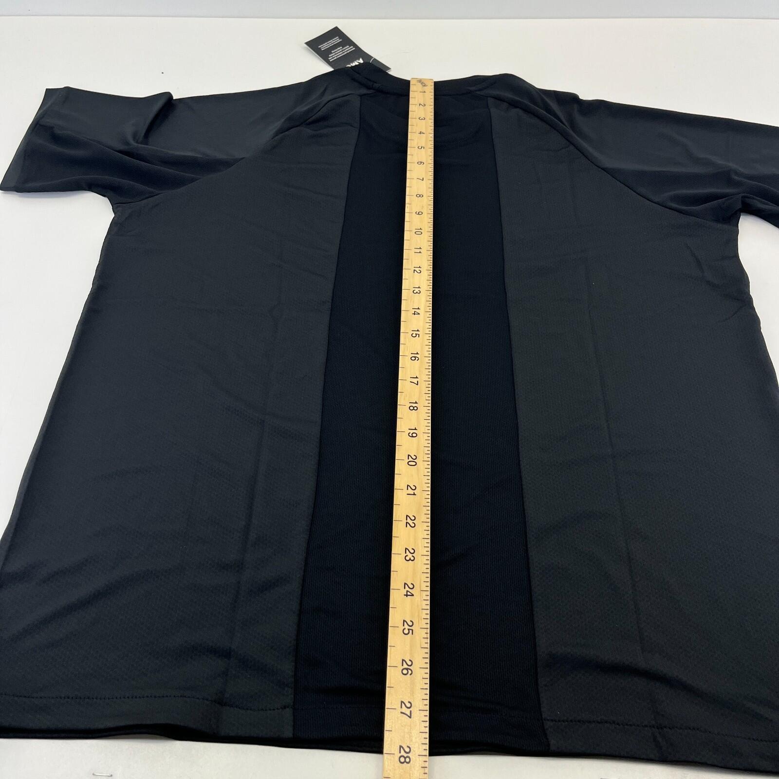 Castore AMC Mens Performance T-Shirt Tennis/Sports Black Short Sleeve size XL