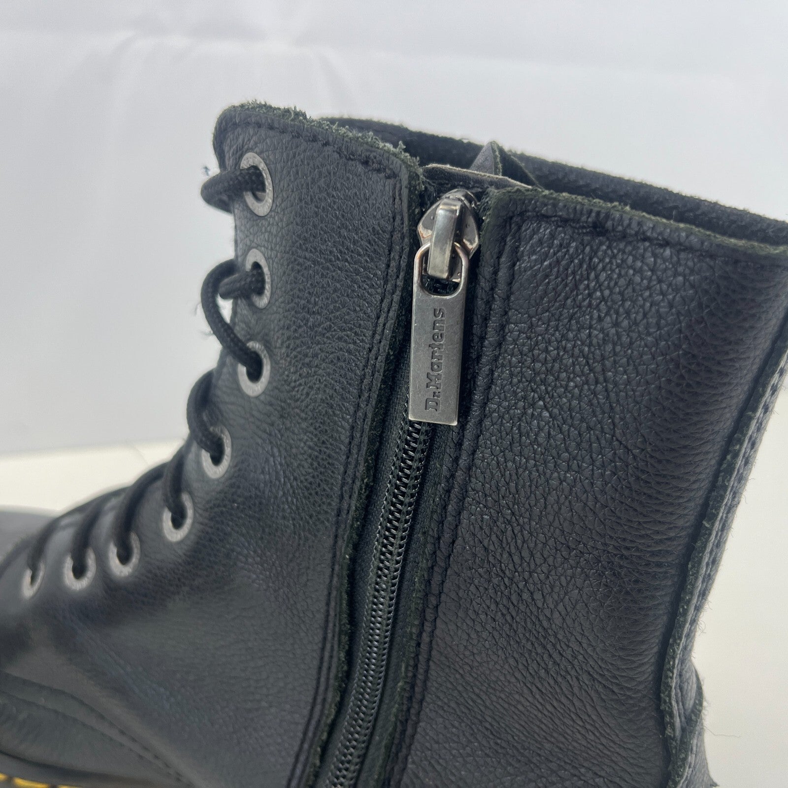 Dr. Martens Jadon III Boots Soft Black Leather Chunky Quad Platform UK 9 EU 43