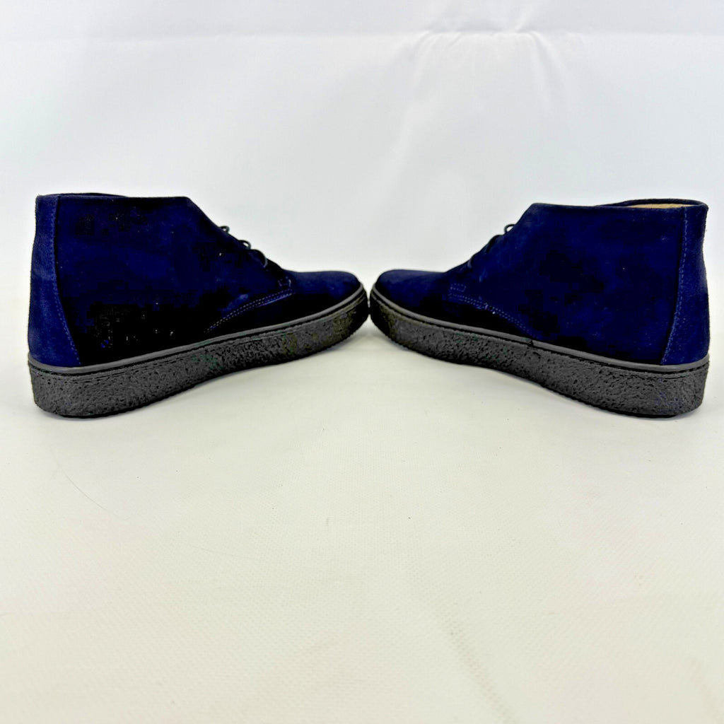 Delicious Junction Bullitt Suede Desert Boots in Dark Navy Blue size UK 7 EU 41