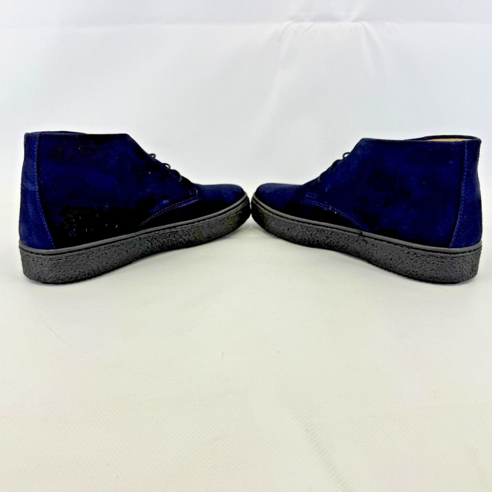 Delicious Junction Bullitt Suede Desert Boots in Dark Navy Blue size UK 7 EU 41