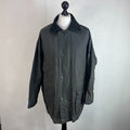 Mc Orvis Wax Jacket Mens size XL Black Waxed Riding Outdoor Coat England