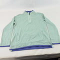 Weird Fish The Airlie Womens Distressed Look Pullover 1/4 Zip Pale Blue size 12