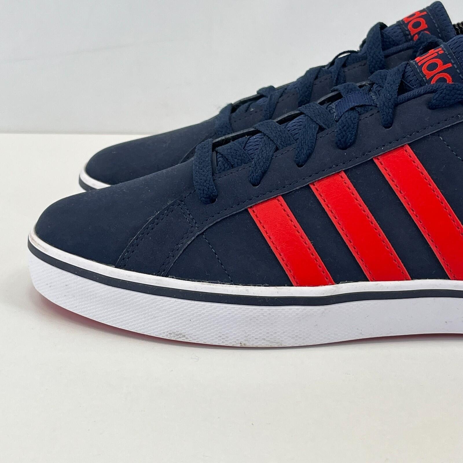 Adidas VS Pace Trainers Casual Shoes in Navy Blue & Red UK size 7 / EU 40 2/3