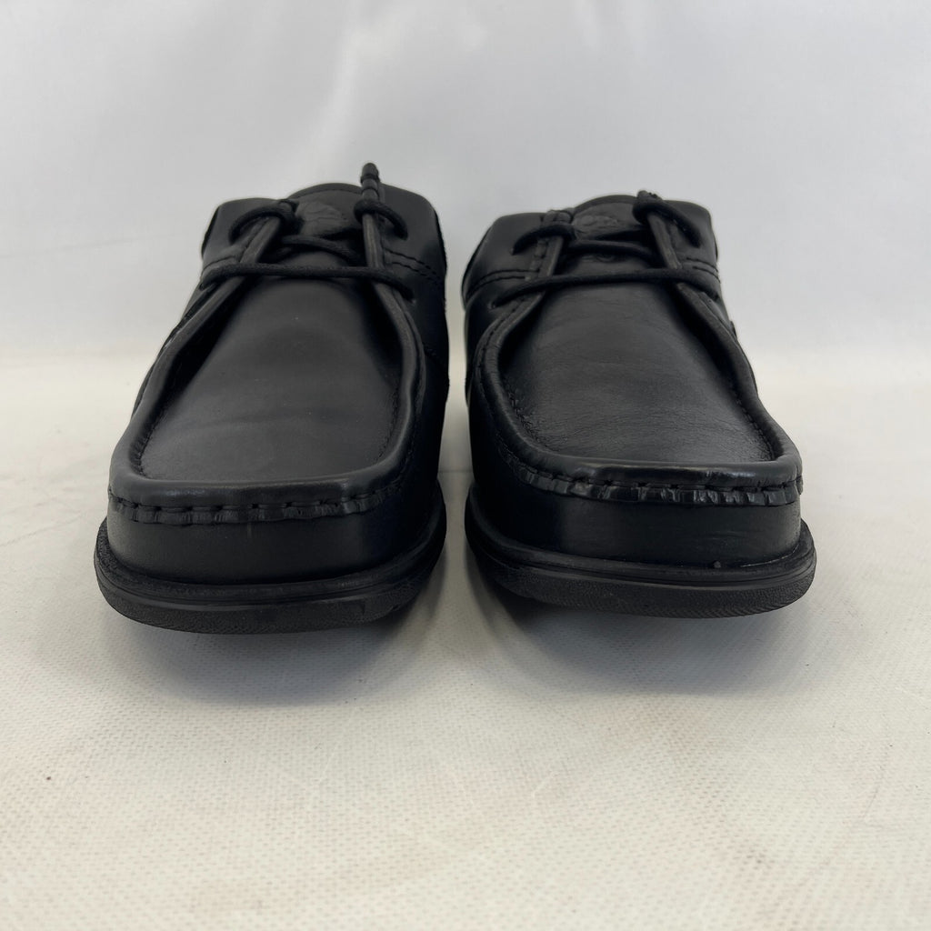 Pretty Green Waltham Lace Up Shoes Moccasin Loafers Mens Black Leather size 11.5