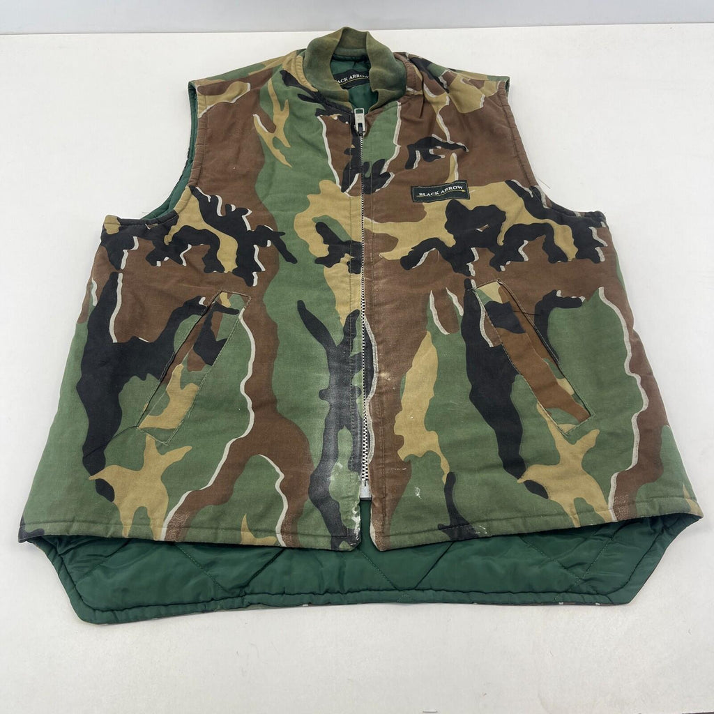 Black Arrow Men's Quilted Body Warmer Green Camo size Large