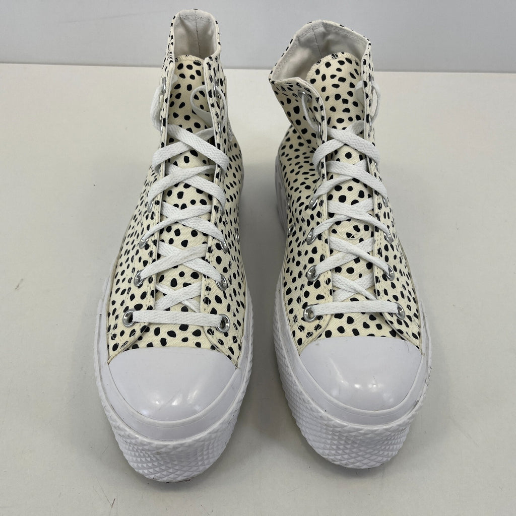 Converse Chuck Taylor All Star Platform Trainers Cheetah Print & White UK size 8