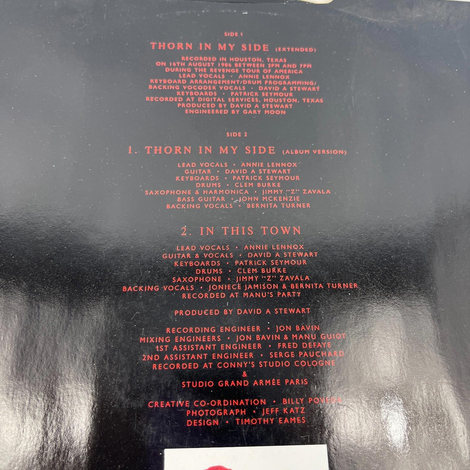 Eurythmics - Thorn In My Side 12" Vinyl Single VG+/VG+