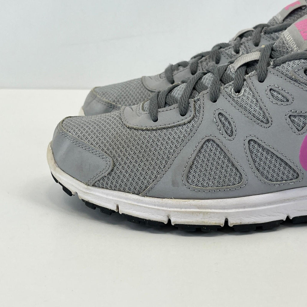 Nike Trainers Revolution 2 Grey & Pink Mesh Running Gym Shoes size UK 7 / EU 41