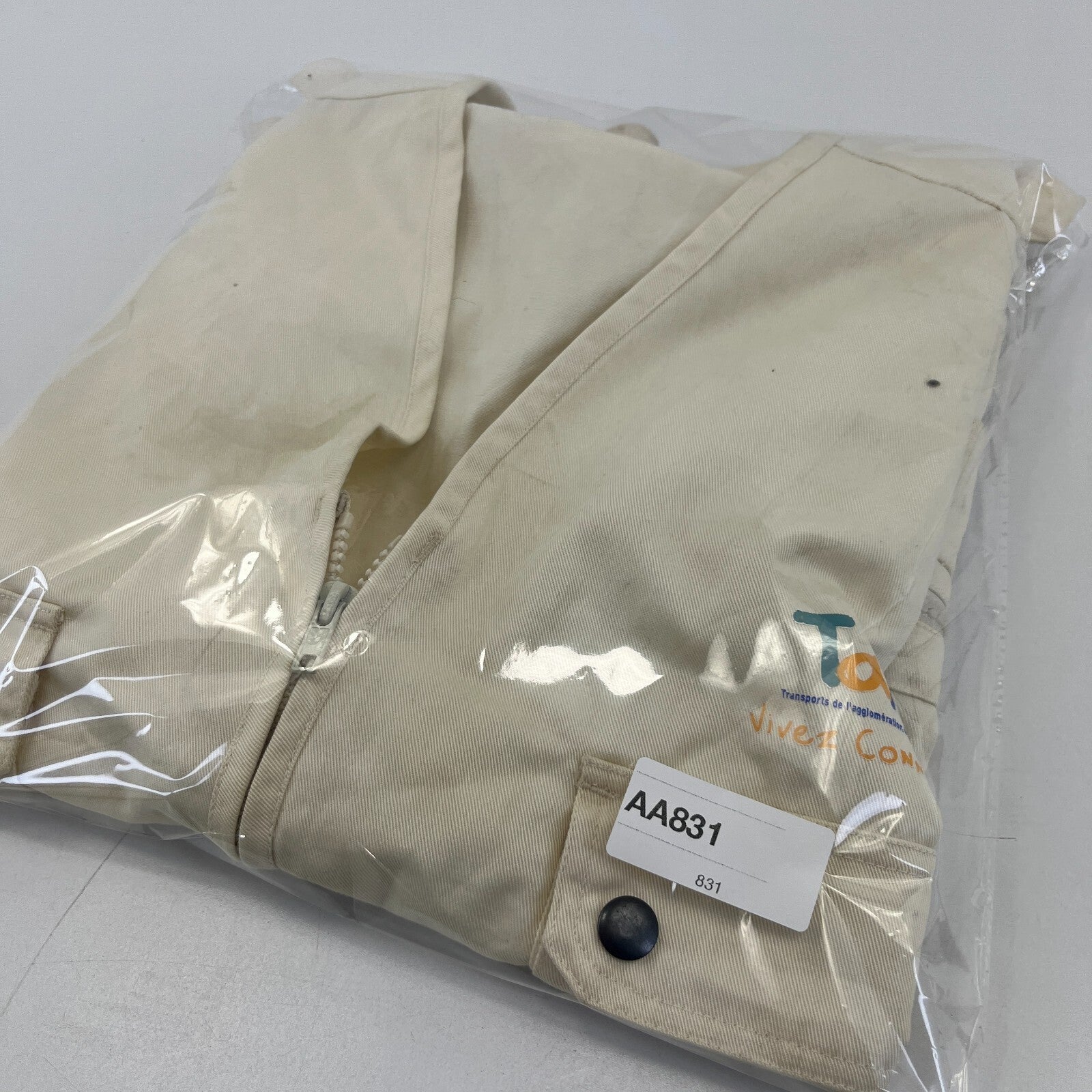 Free Wear Men's Fishing Vest Gilet Cream Light Beige size XL