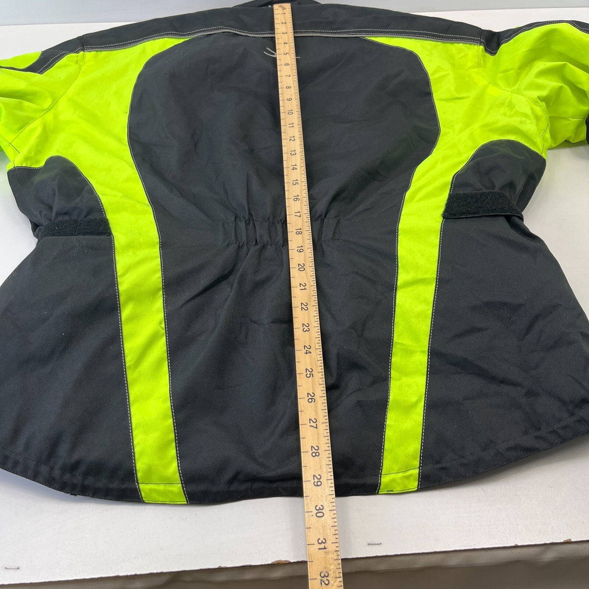 Crane Road Motorcycle Jacket Mens Black/Fluro with Removable Lining size XL