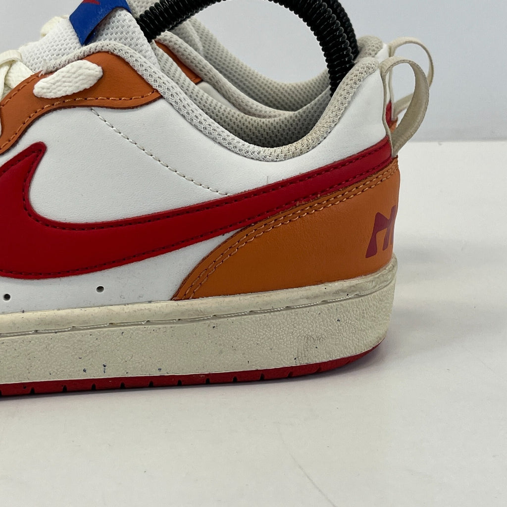 Nike Court Borough 2 Trainers UK size 4.5 White Orange Red