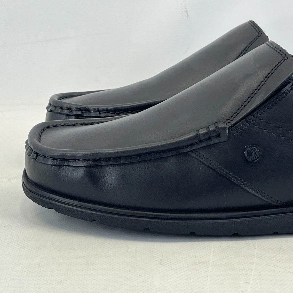 Pretty Green Waltham Slip On Shoes Moccasin Loafers Men's Black Leather size 8.5