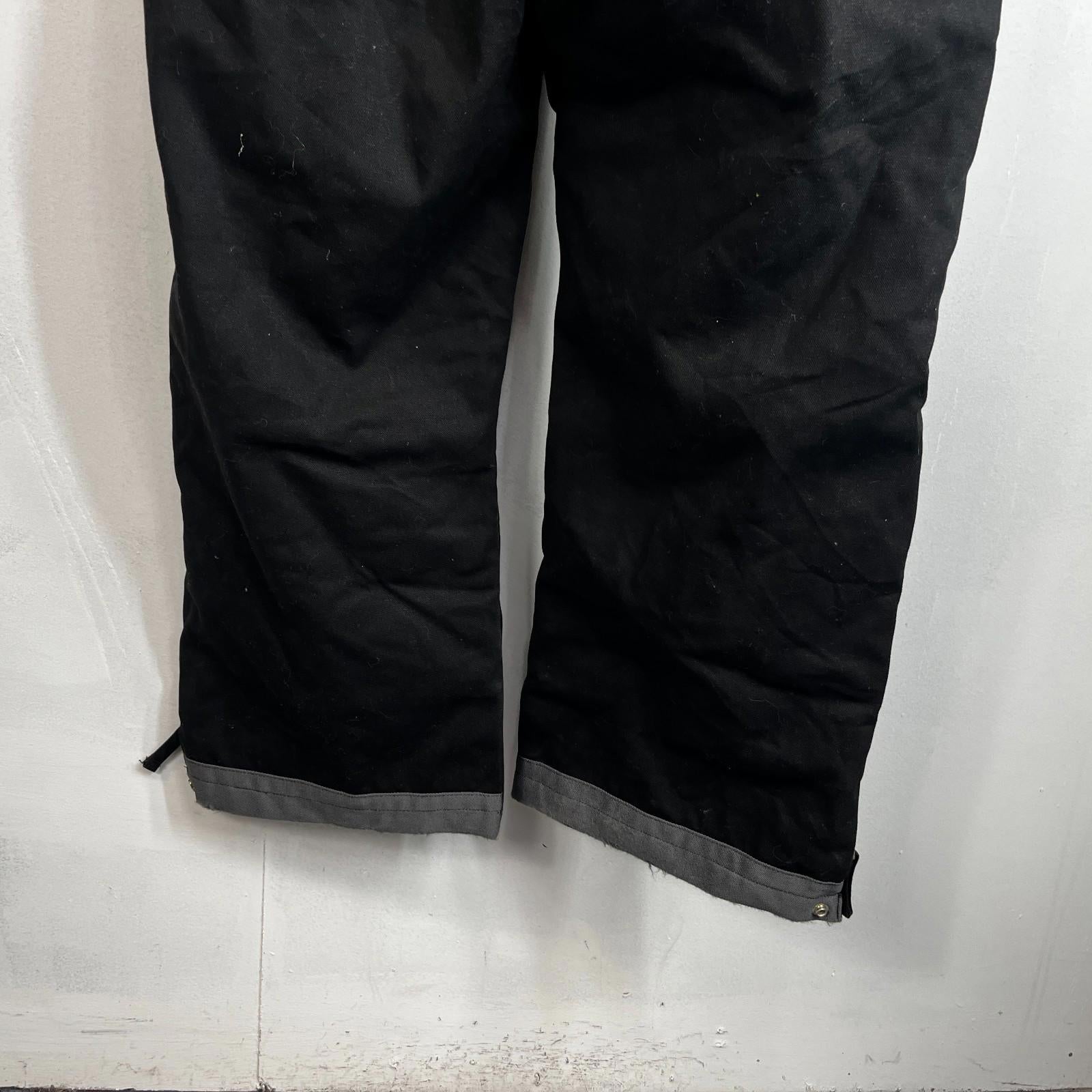 Walls Workwear Heavy Duty Overalls Quilted Insulated in Black Medium Regular