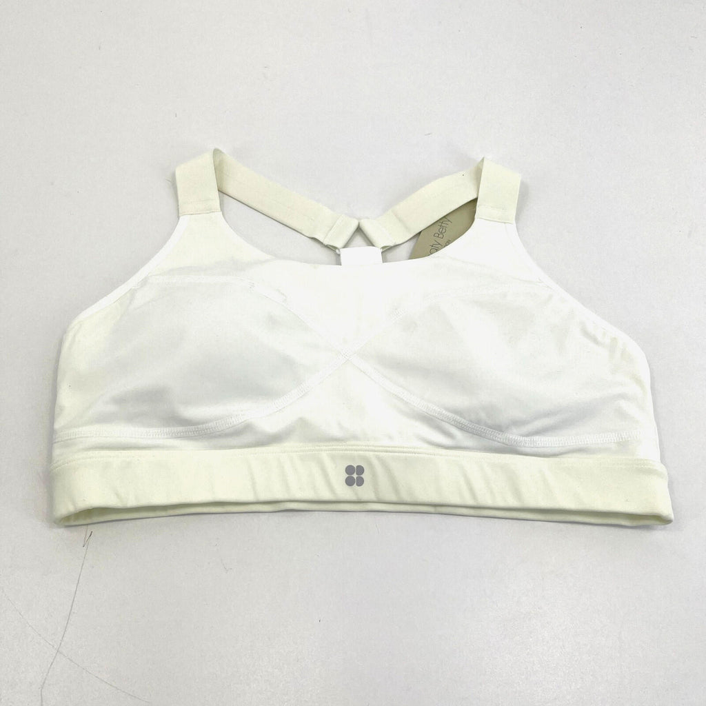 Sweaty Betty Power Medium Support Sports Bra in Ivory White size Large