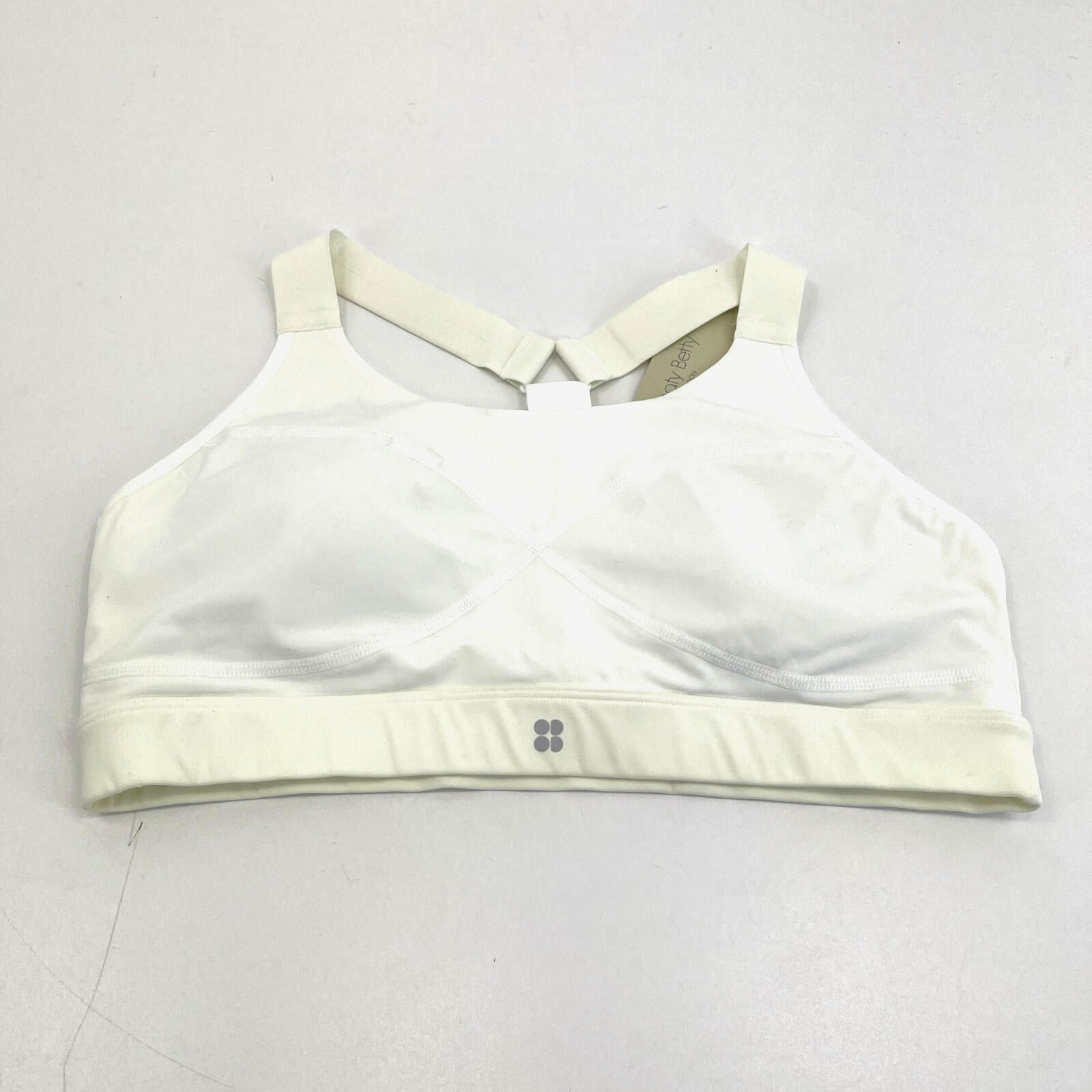 Sweaty Betty Power Medium Support Sports Bra in Ivory White size Large