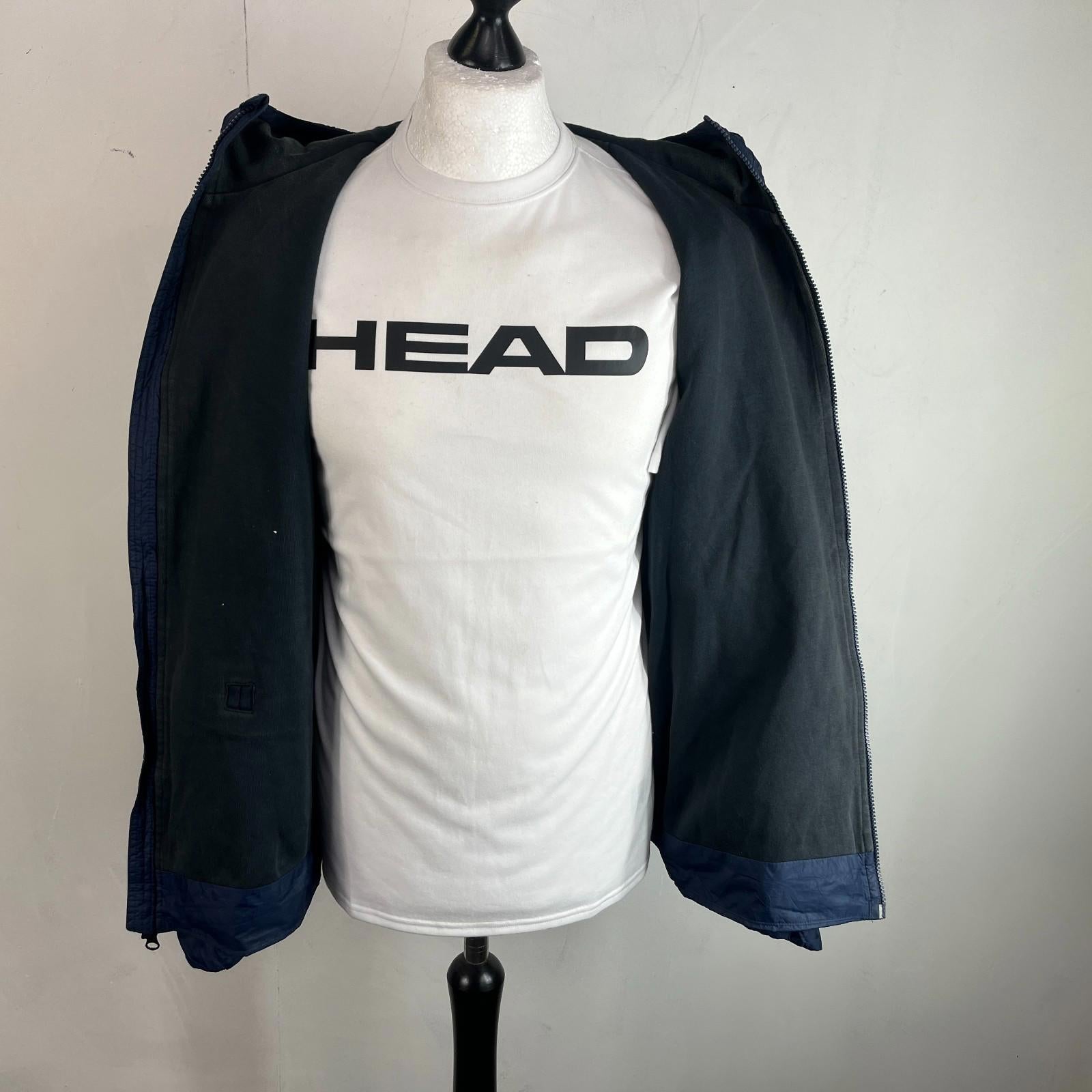 Nike Sportswear Jacket Men's size M Navy Blue Windrunner Windbreaker Hood Lined