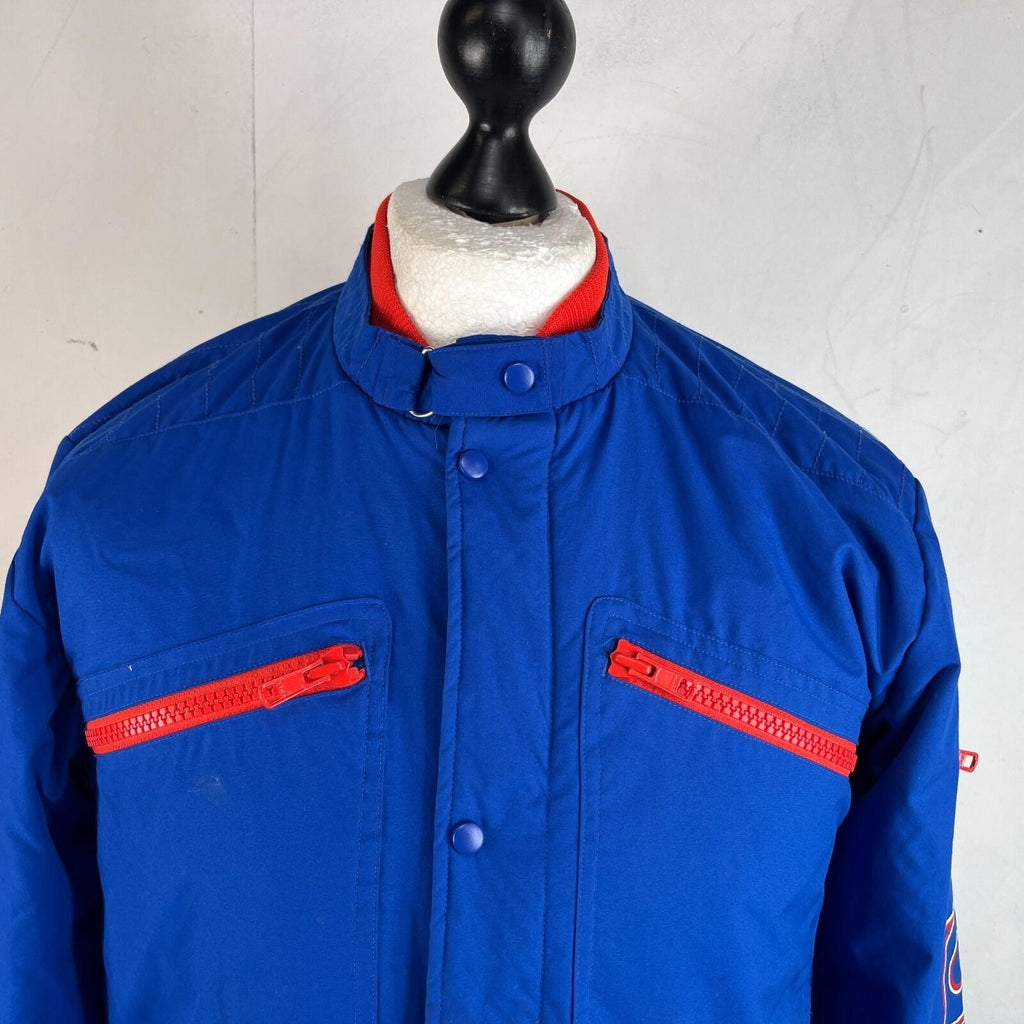 Vintage Adidas Insulated Team Jacket Mens Blue/Red UK size Small