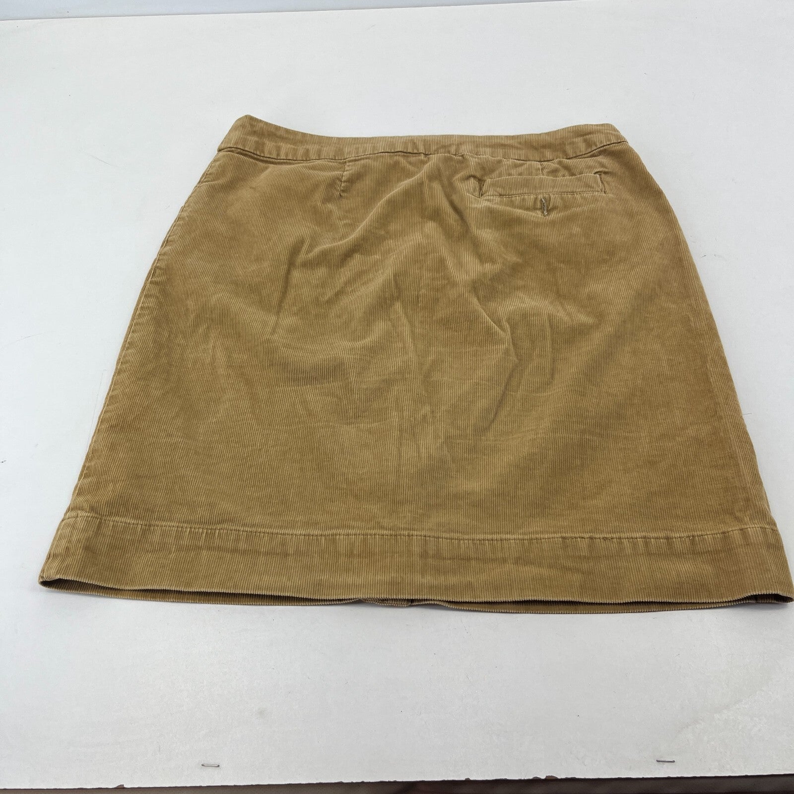 Joules Tan Brown Cord Short Skirt Corduroy Button Front with Pockets UK size 12