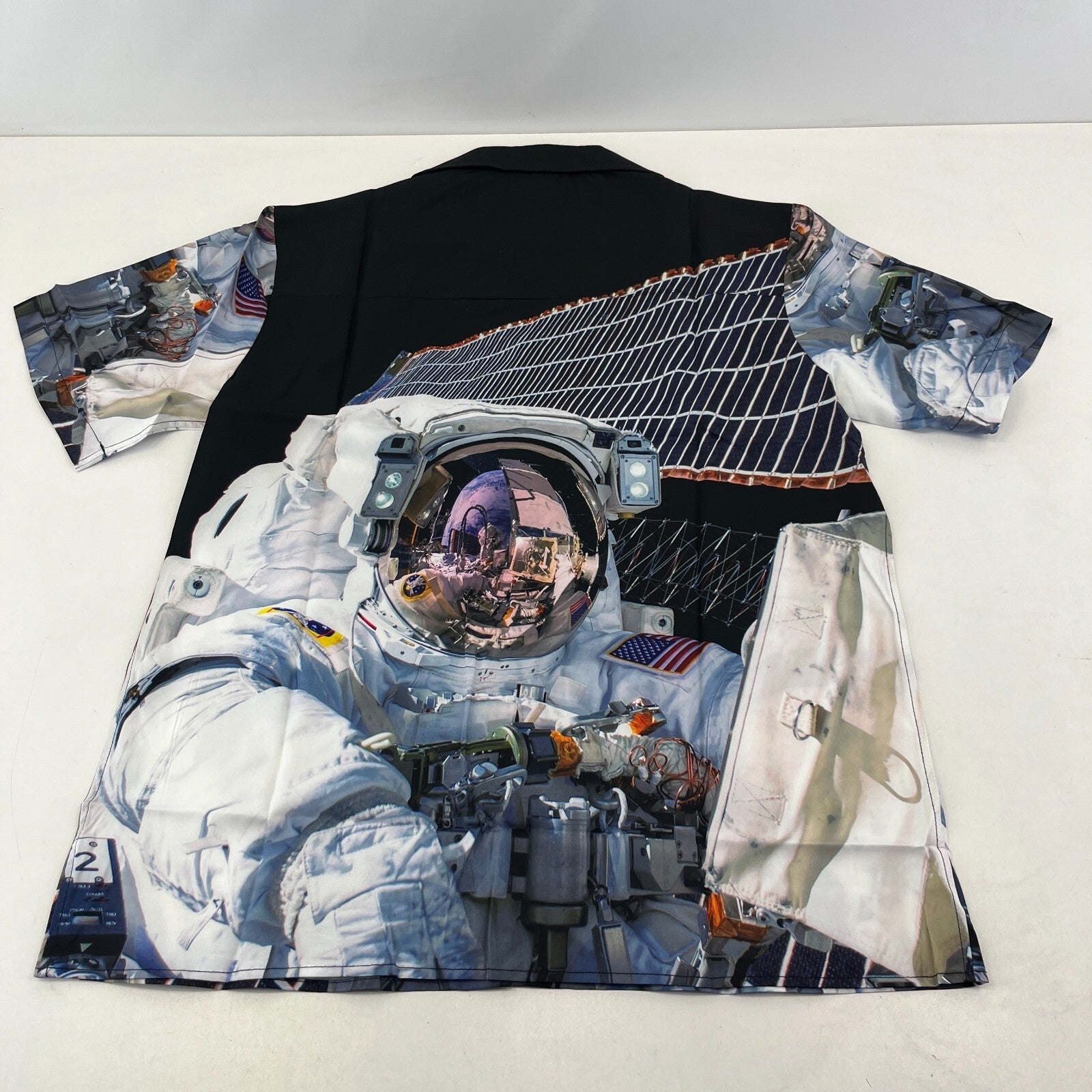 Gloomy Bear AOP Short Sleeve Shirt Astronaut Space Print size S Loud Sh*te Shirt