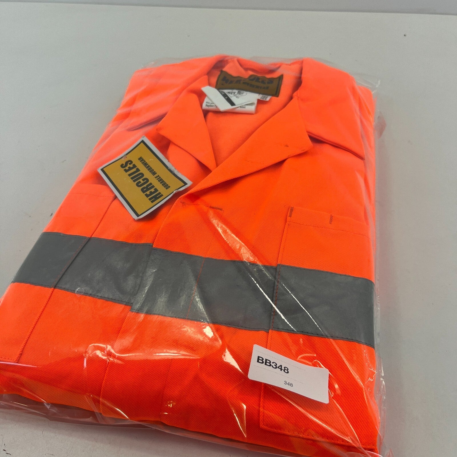 Hercules Men's Hi-Vis Orange Overalls Boiler Suit Coveralls size Large