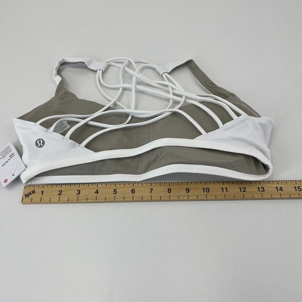 Ladies Lululemon Free to Be Wild Sports Bra White A/B Cup size UK 16 US 12  BNWT