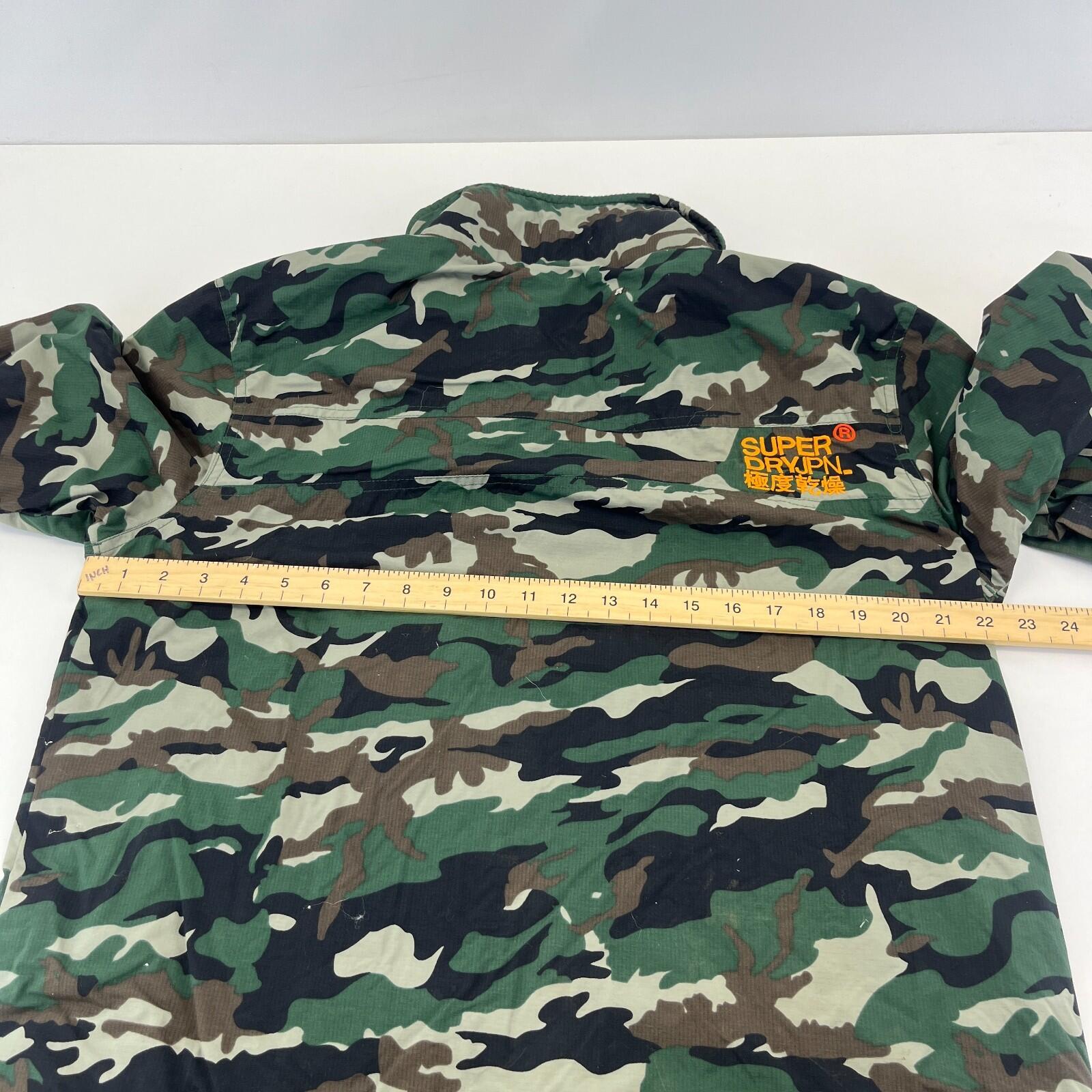 Super Dry Professional The Windhiker size Large Camo Green Light Jacket Coat