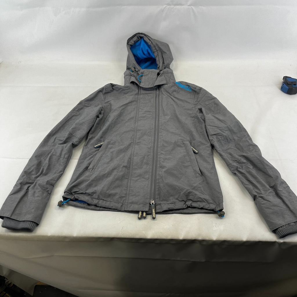 SuperDry Original Windcheater Jacket in Grey/Blue size Small Hooded