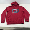 Fila Retro Men's Spellout Hoodie in Red size Small - Near Mint