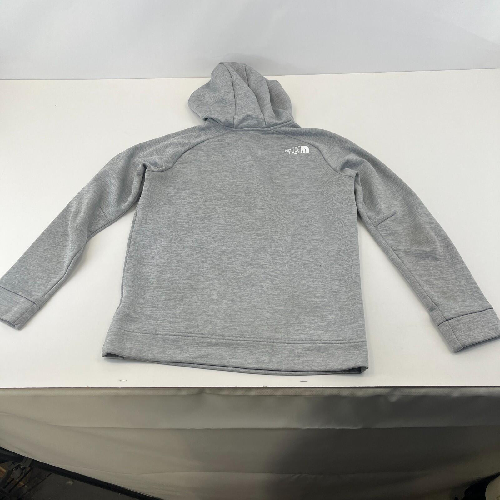 North Face Hoodie Pullover Sweatshirt in Grey Youth  Boys 2XL Kangaroo Pocket