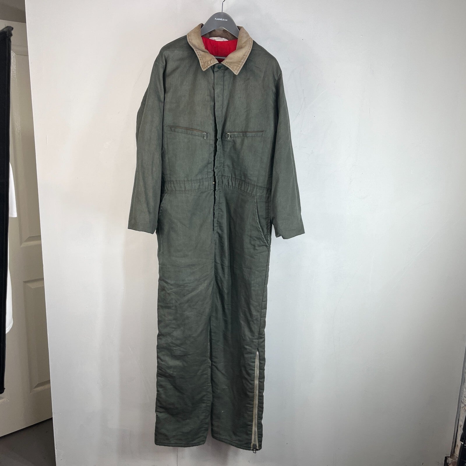 Key Imperial Green Heavy Duty Overalls Quilted Insulated Mens Large-Reg USA Made