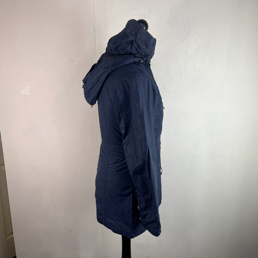 Henri Lloyd Waterproof Windbreaker Jacket Women’s size Small Navy Blue + Stow Hood